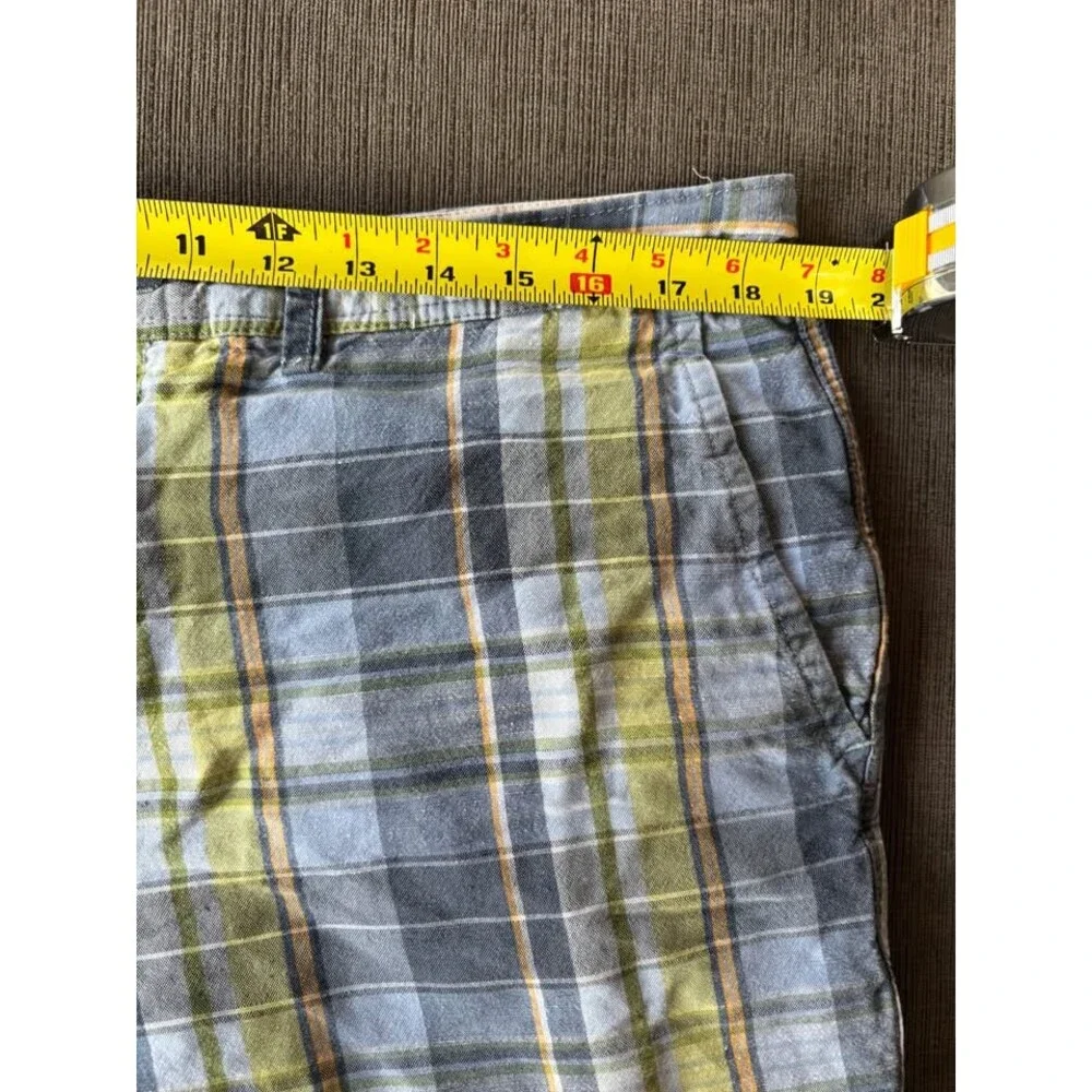 Tommy Bahama Men's Plaid Linen Tencel Blend Chino Resort Shorts Size 36